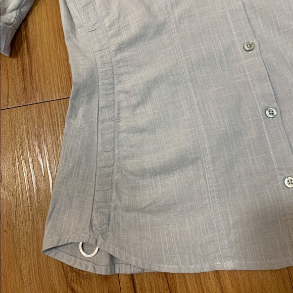 AX Armani Exchange Grey Button Front Cotton Blouse - Picture 6 of 11